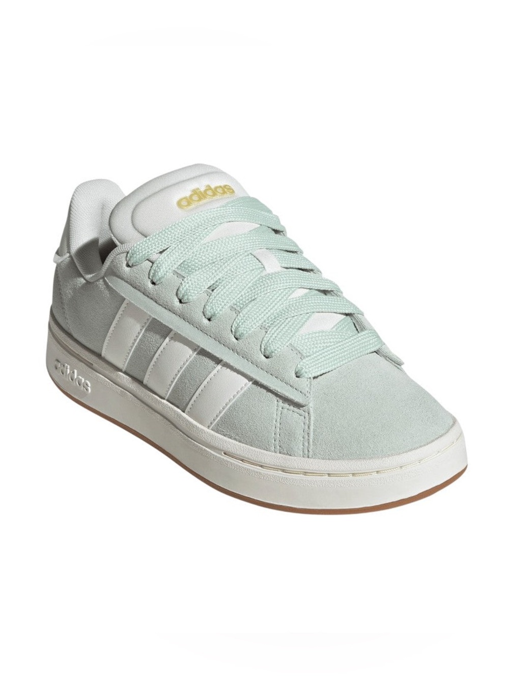 adidas Grand Court Alpha Mint Green Suede Lace-Up Sneaker 7.5W